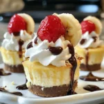 Mini Banana Split Cheesecakes