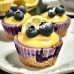 Mini Lemon Blueberry Cheesecakes