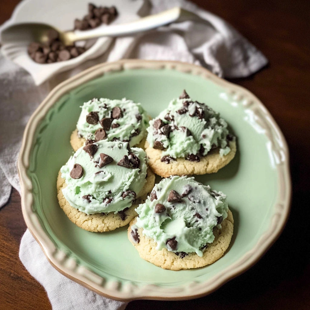 Mint Chip Ice Cream Cookies