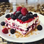 No Bake Berry Cheesecake Lasagna