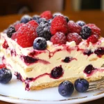 No-Bake Summer Berry Ice Box Cake