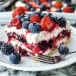 No Bake Summer Berry Lasagna