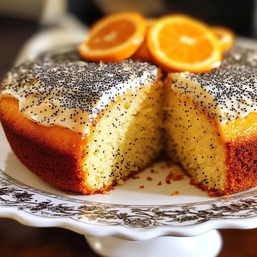 Orange Sour Cream Poppy Seed Cake