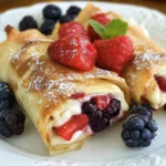 Oven Baked Berry Cheesecake Chimichangas