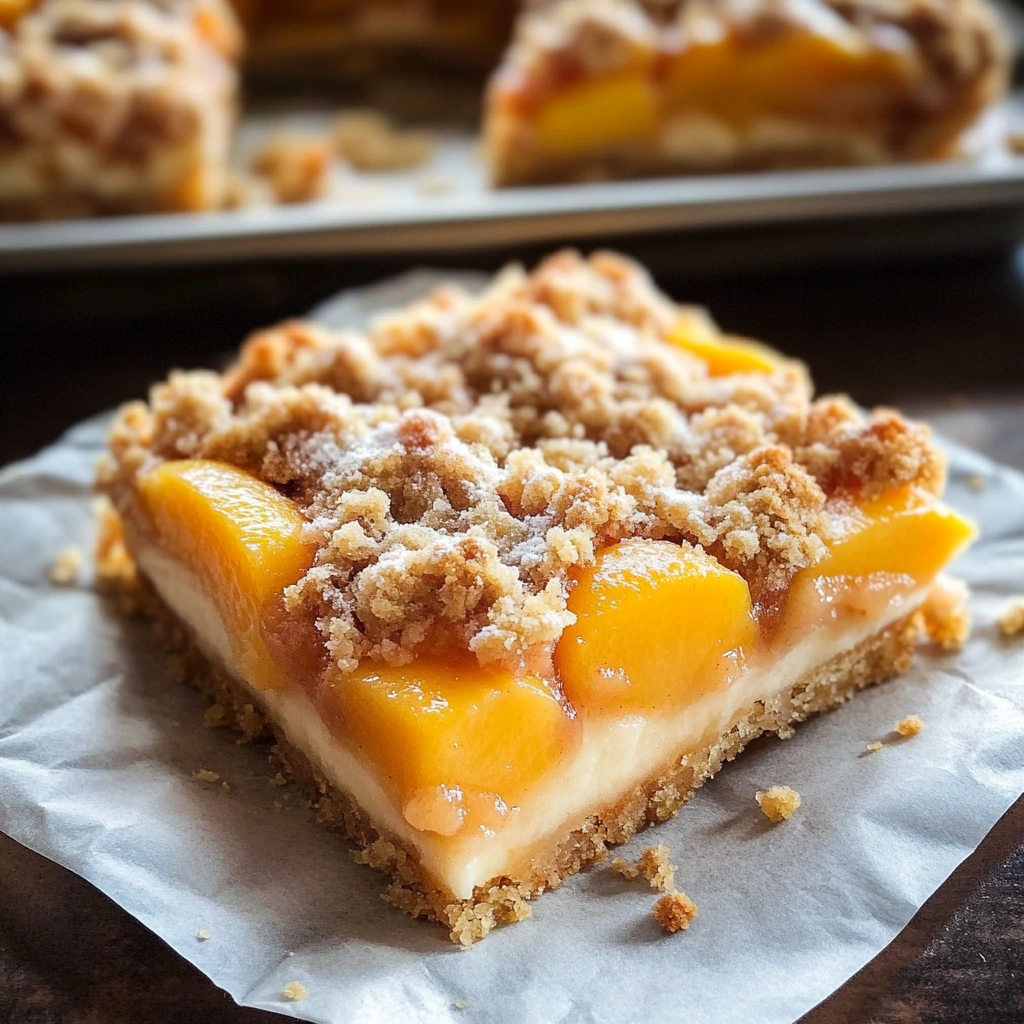 Peach Pie Crumble Bars