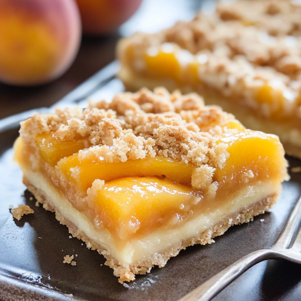 Peach Pie Crumble Bars