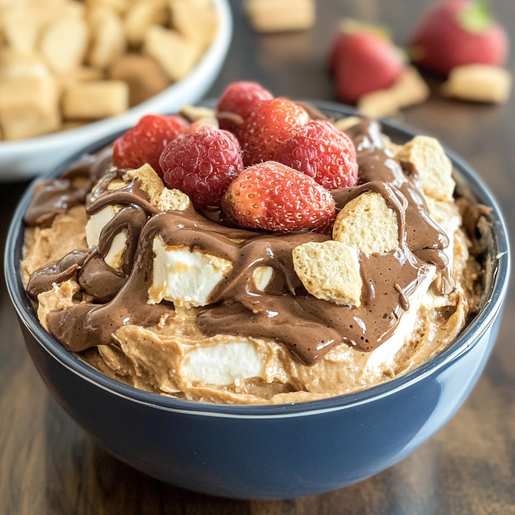 Peanut Butter S’mores Cheesecake Dip