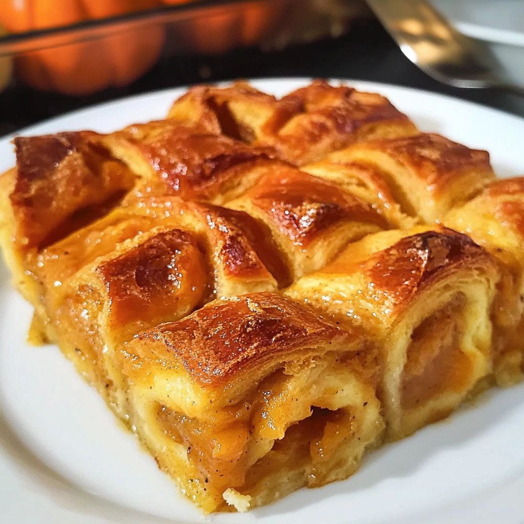 Pumpkin Crescent Roll-Up Bake
