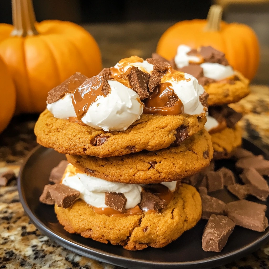 Pumpkin S’mores Cookies