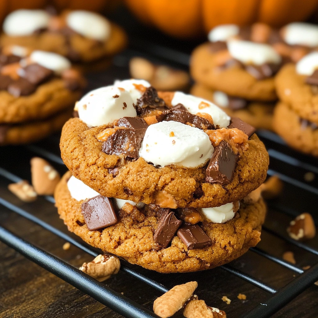 Pumpkin S’mores Cookies