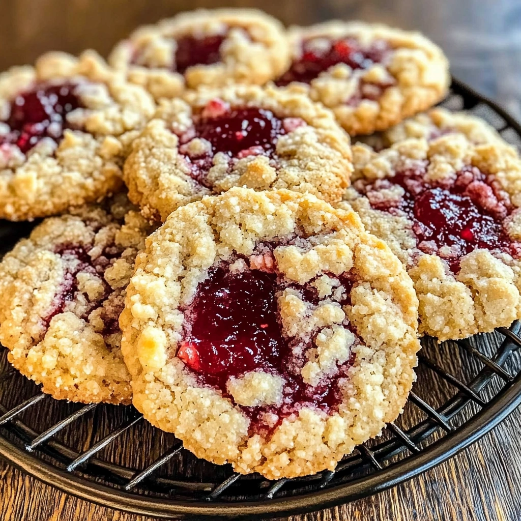 Raspberry Crumble Cookies
