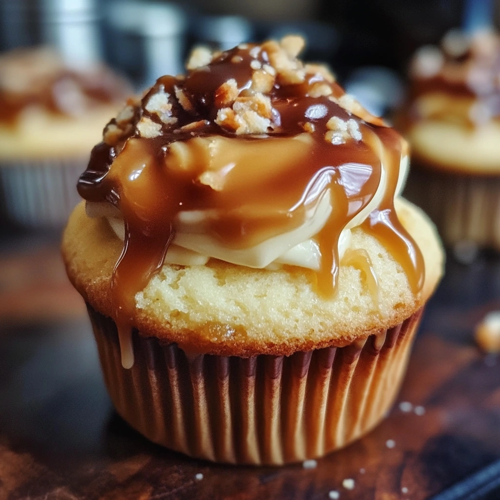 Salted Caramel Cream Cheese Cupcakes