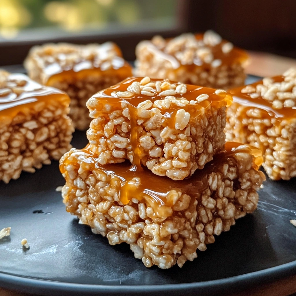 Salted Caramel Rice Krispie Treats