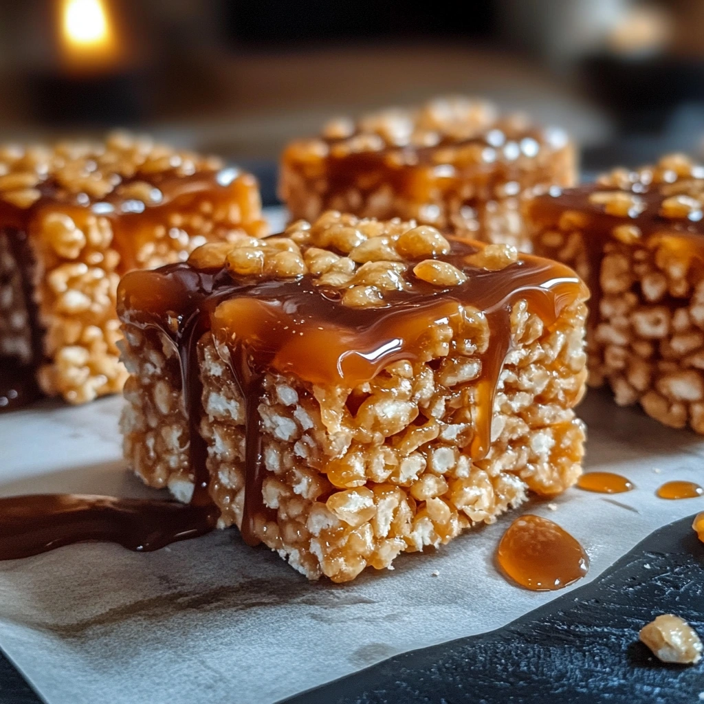 Salted Caramel Rice Krispie Treats