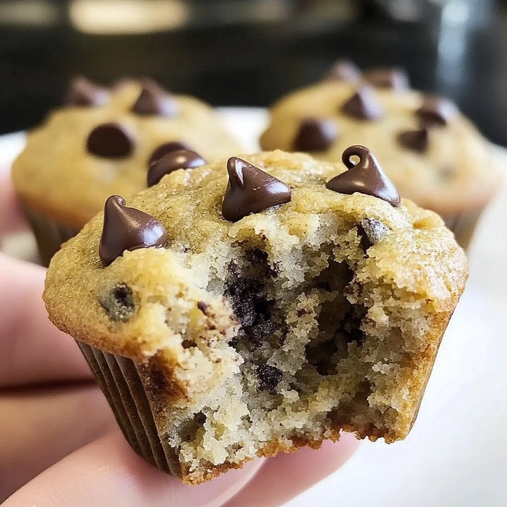 Skinny Banana Chocolate Chip Muffins