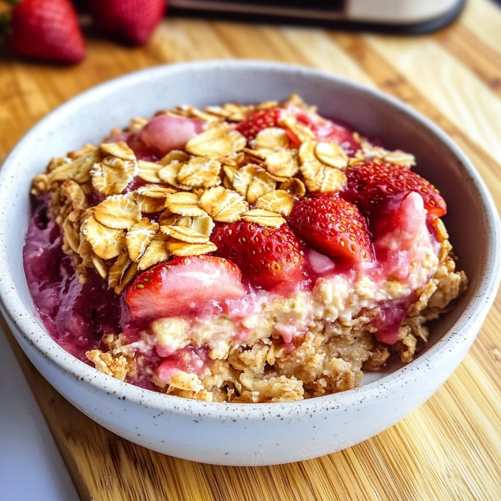 Strawberry Cheesecake Baked Oatmeal
