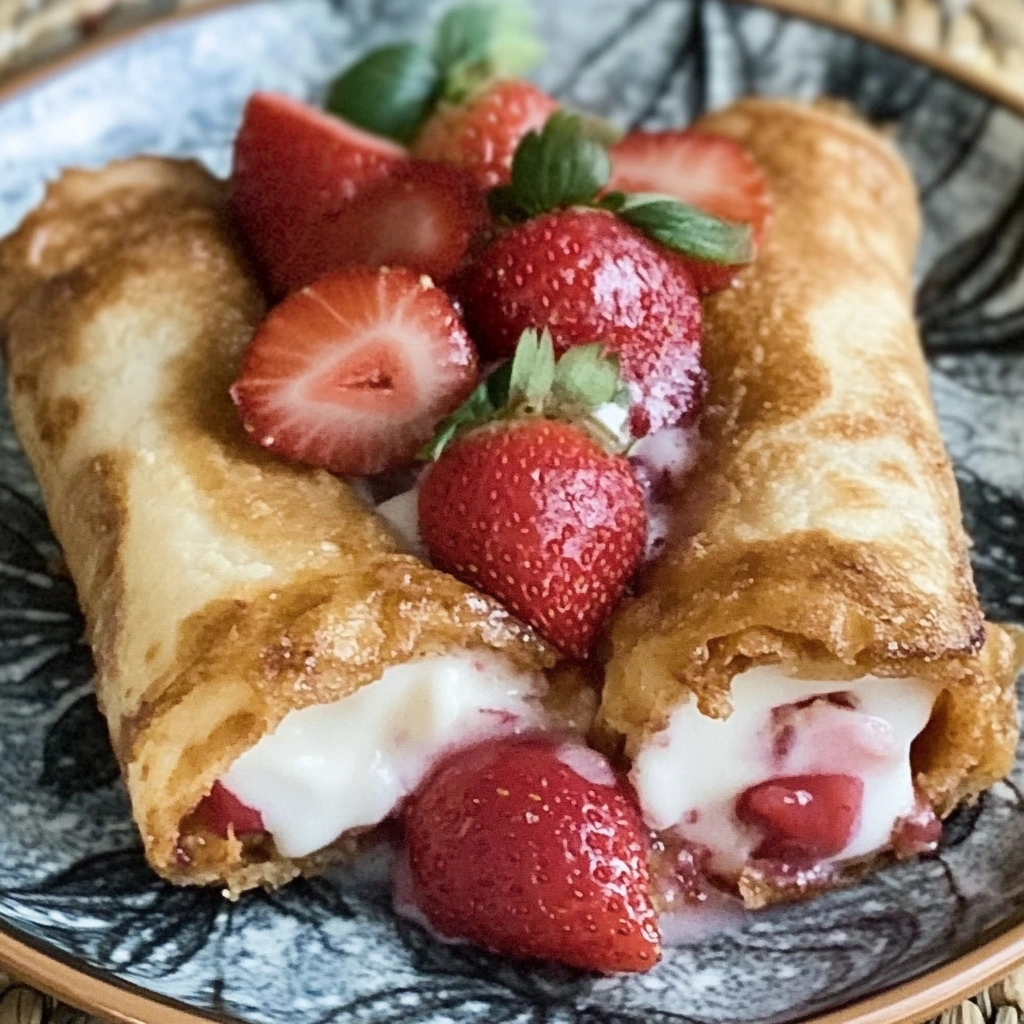 Strawberry Cheesecake Chimichangas