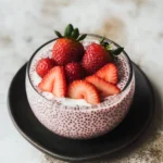 Strawberry Chia Seed Pudding With Coconut Milk