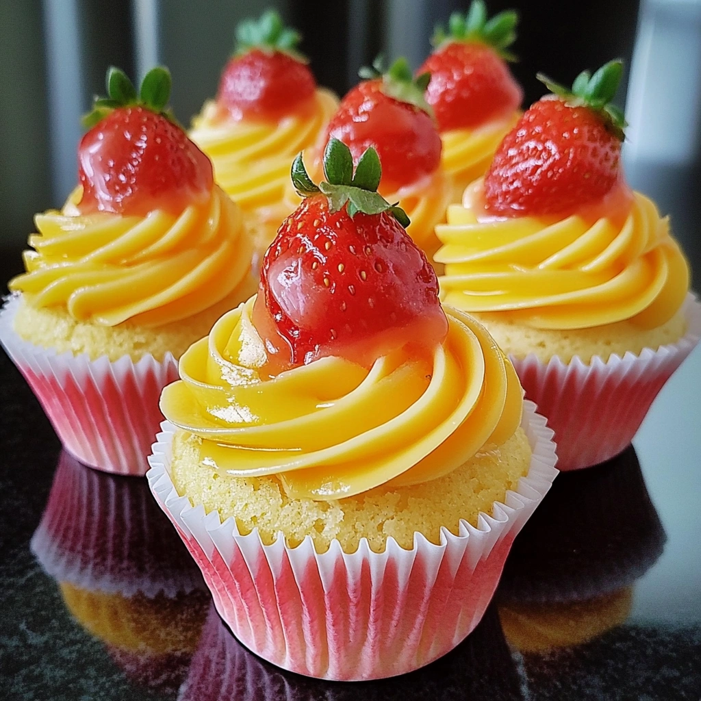 Strawberry Mango Cupcakes