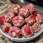 Strawberry Shortcake Energy Bites