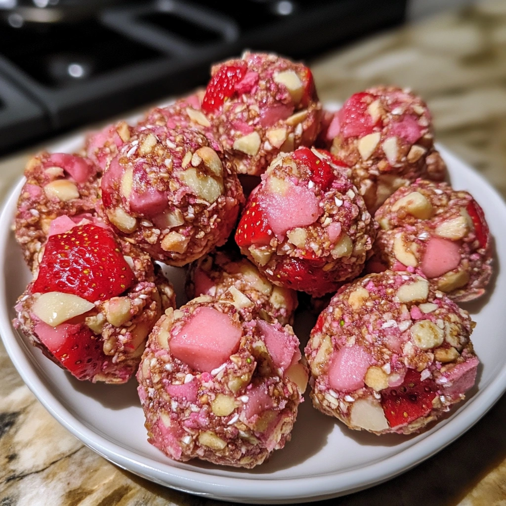 Strawberry Shortcake Energy Bites