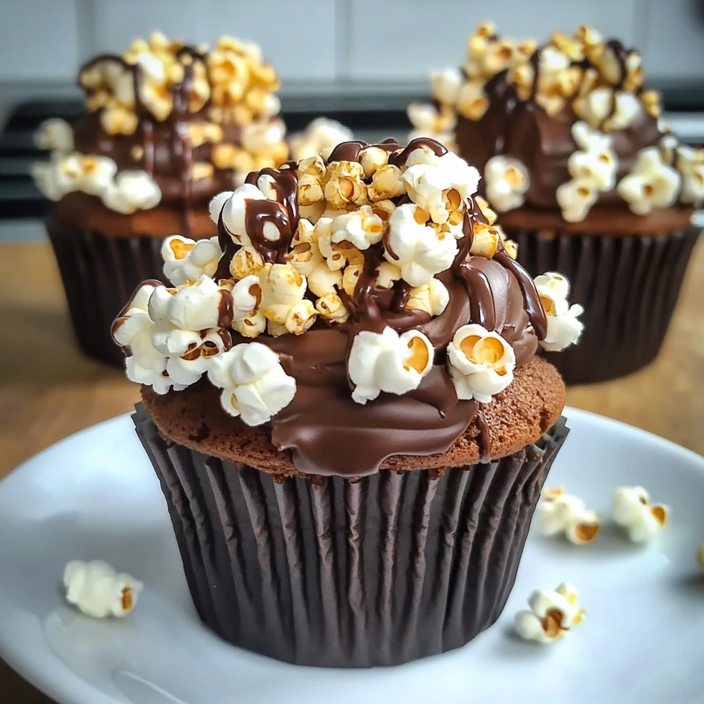 Popcorn Chocolate Cupcakes