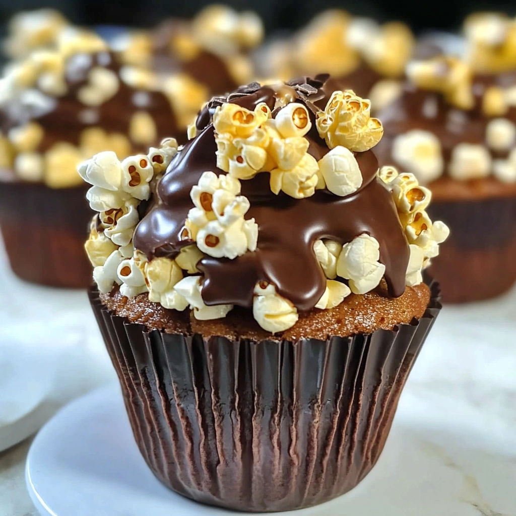 Popcorn Chocolate Cupcakes