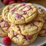 White Chocolate Lemon Raspberry Cookies