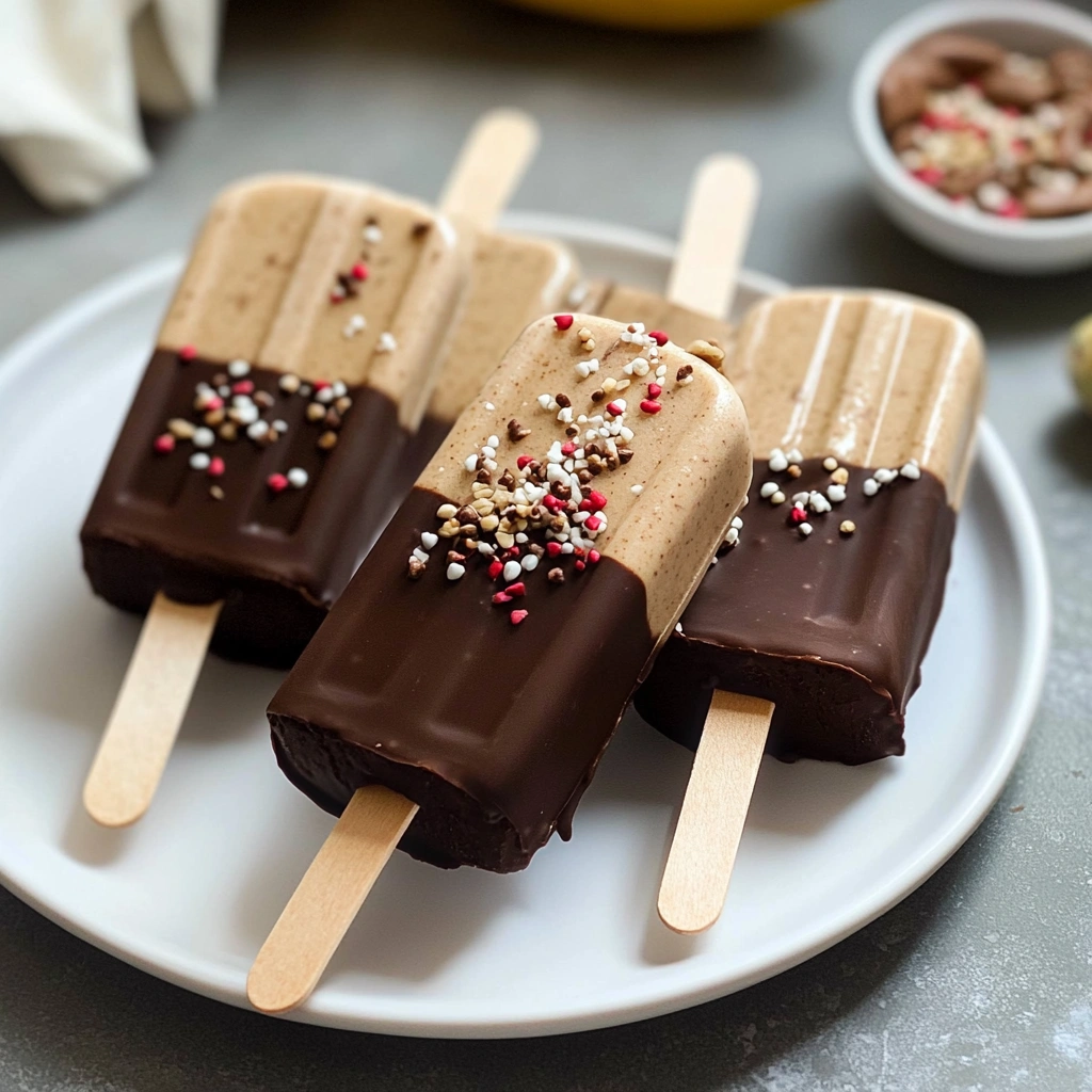 3-Ingredient Peanut Butter and Banana Popsicles