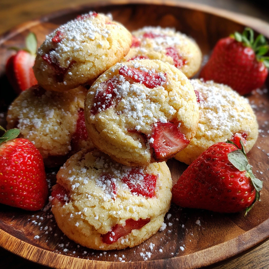 5-Ingredient Strawberry Shortcake Cookies