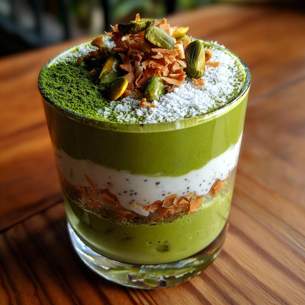 Avocado Matcha Chia Parfaits