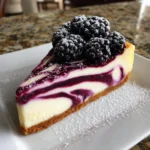 Blackberry Vanilla Swirl Cheesecake