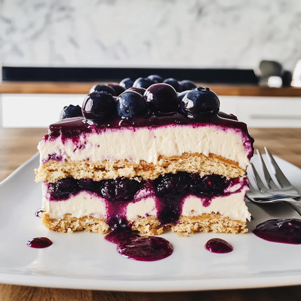 Blueberry Cheesecake Icebox Cake