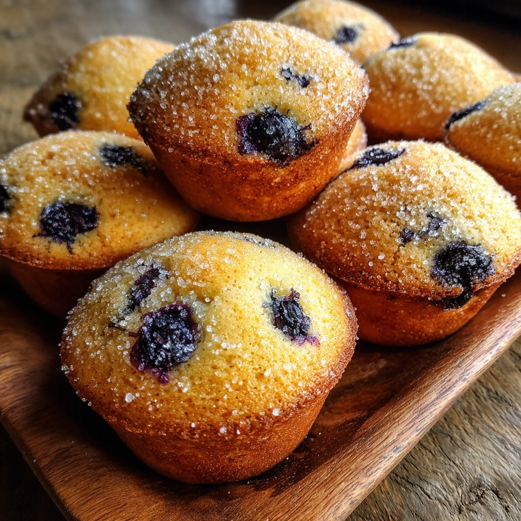 Blueberry Cornbread Muffin Tops
