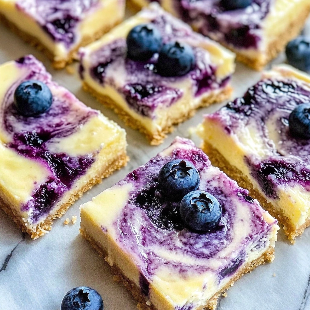 Blueberry Lemon Bliss Cheesecake Bars