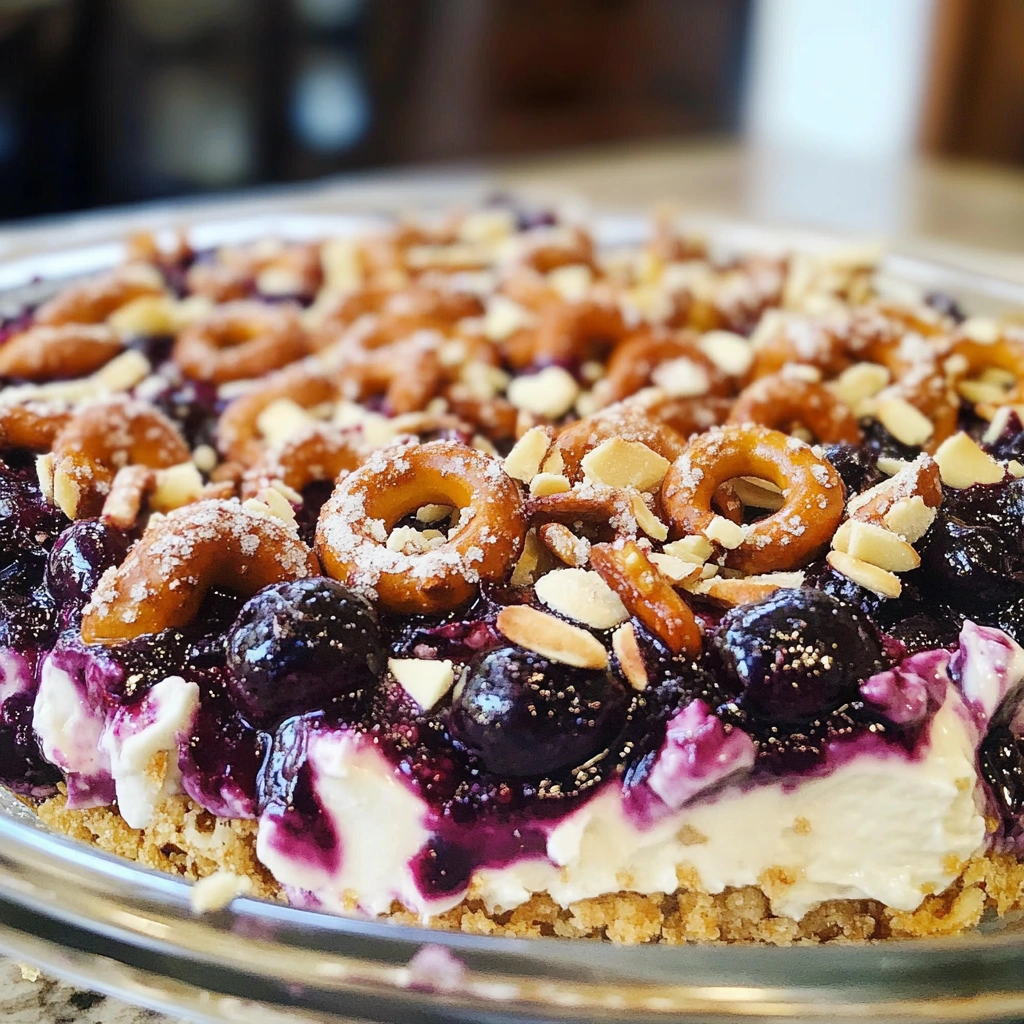 Blueberry Pretzel Salad