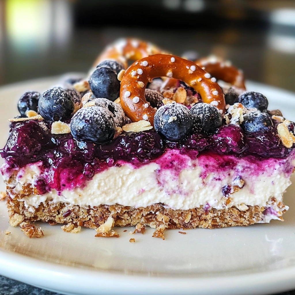 Blueberry Pretzel Salad