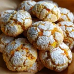 Brown Butter Peach Crinkle Cookies