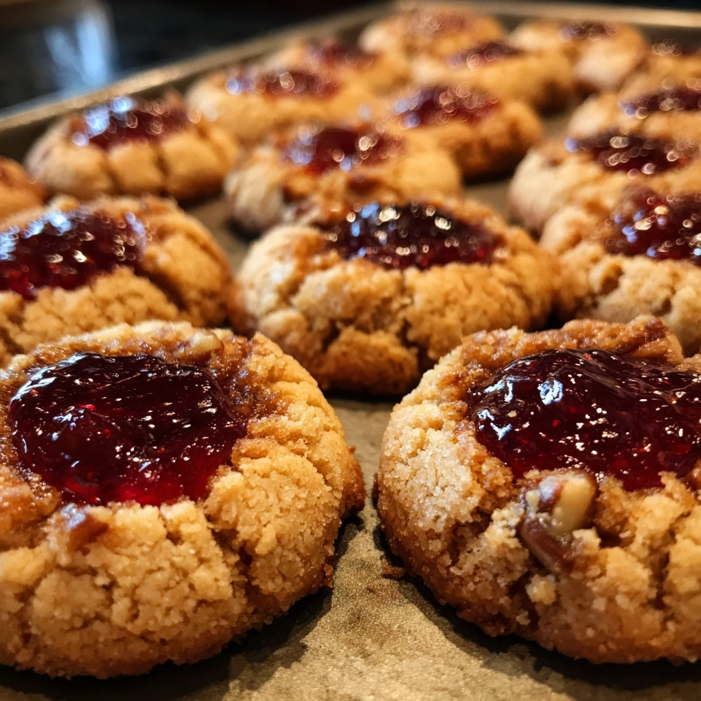 Brown Sugar Pecan Thumbprint Cookies