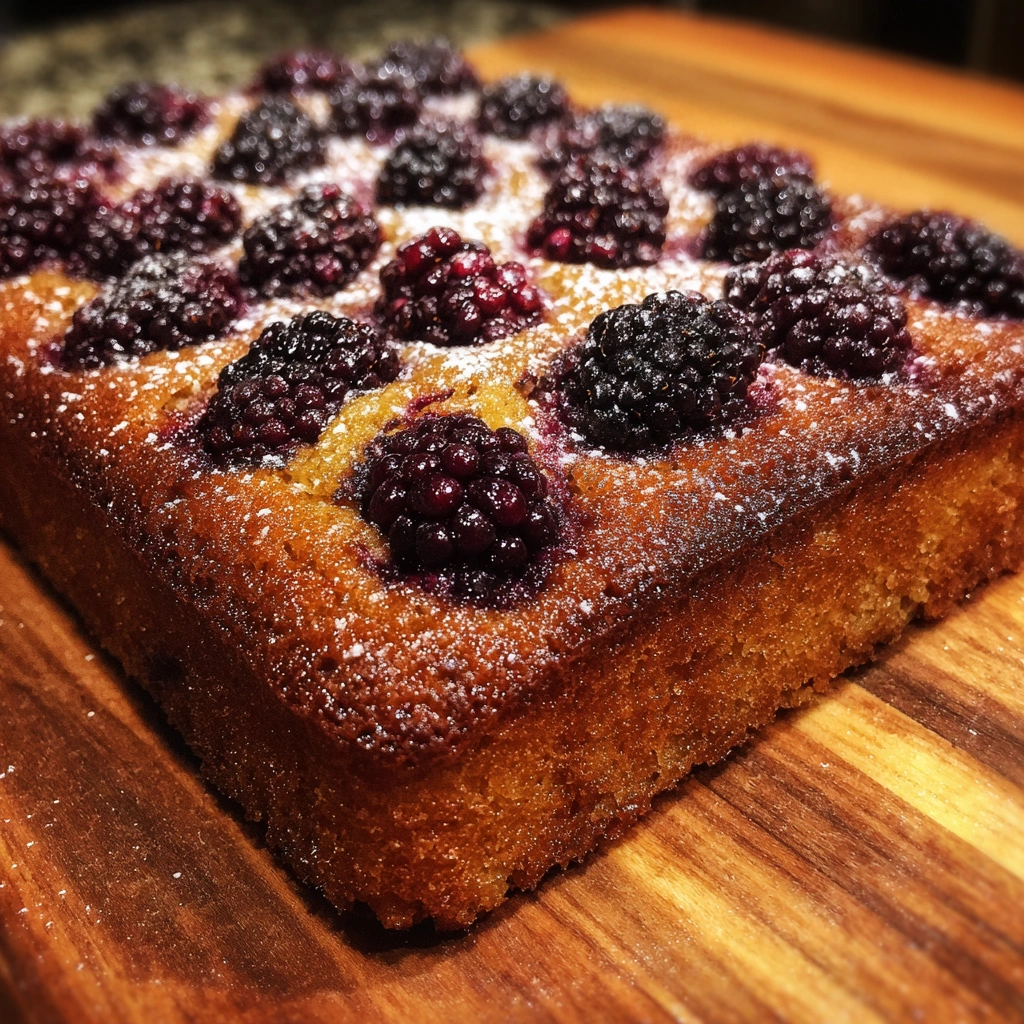 Buttermilk Blackberry Snack Cake