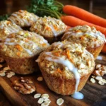 Carrot Cake Oatmeal Muffins