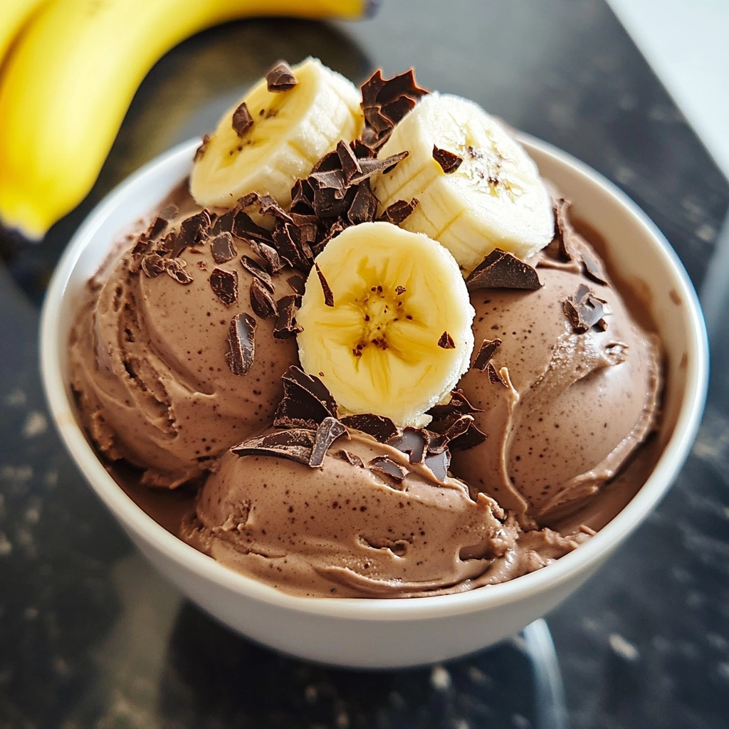 Chocolate Banana Greek Frozen Yogurt