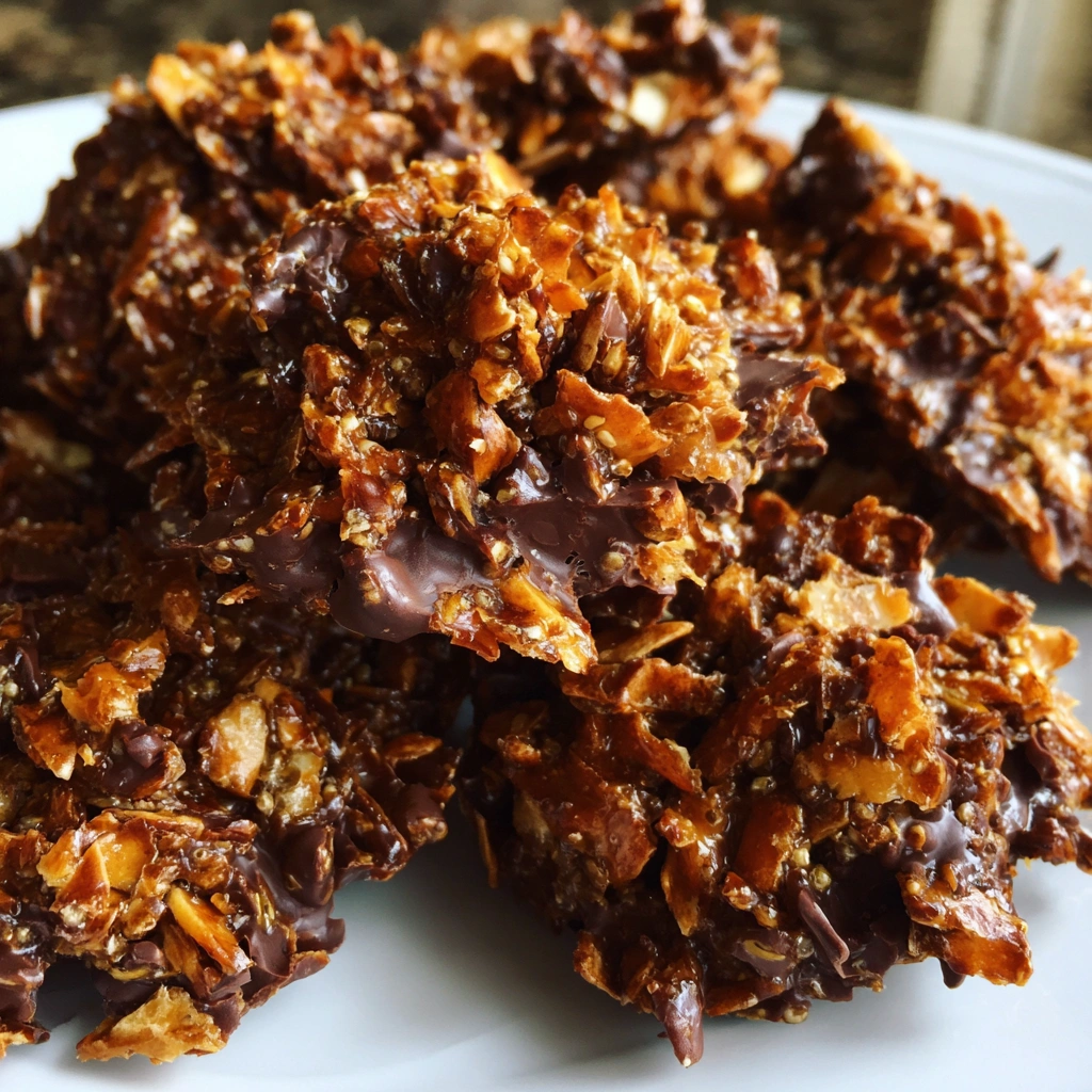 Chocolate Coconut Chia Crunch Clusters