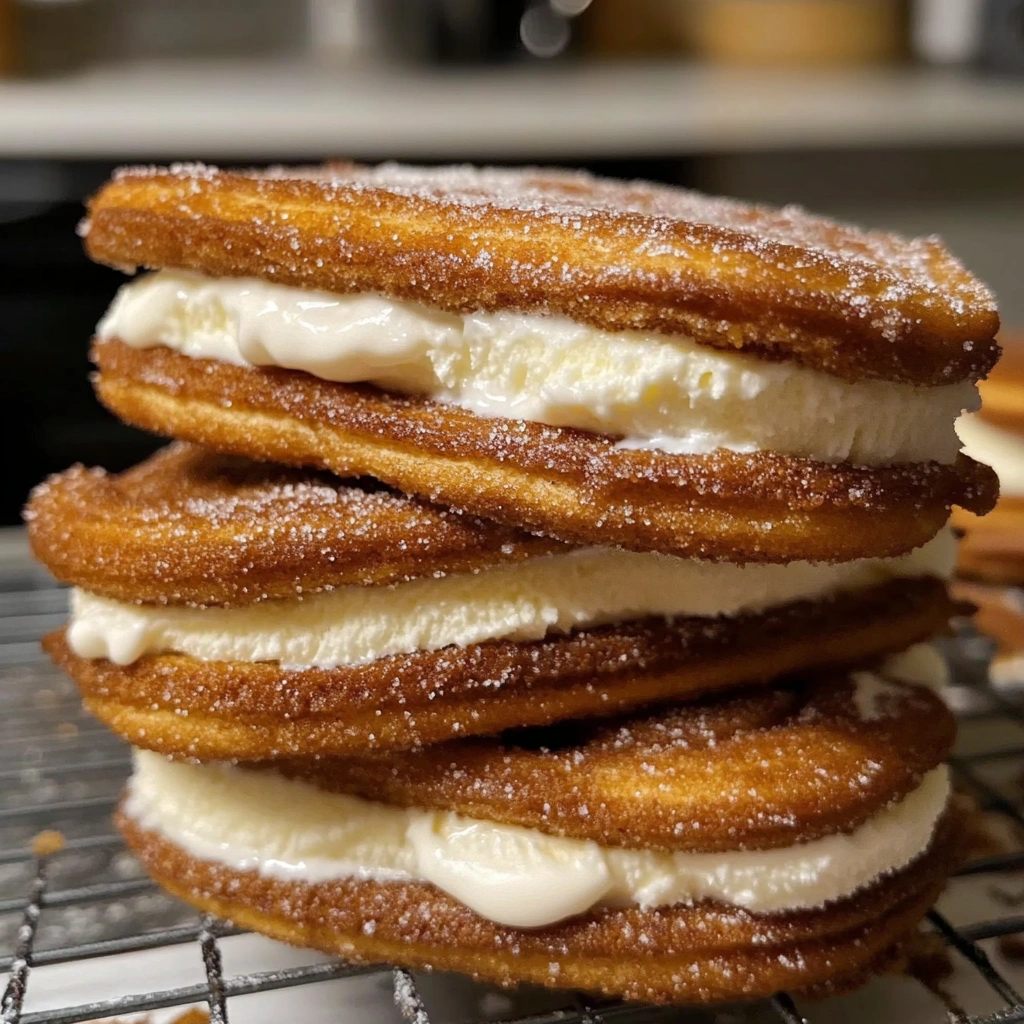 Churro Ice Cream Sandwiches
