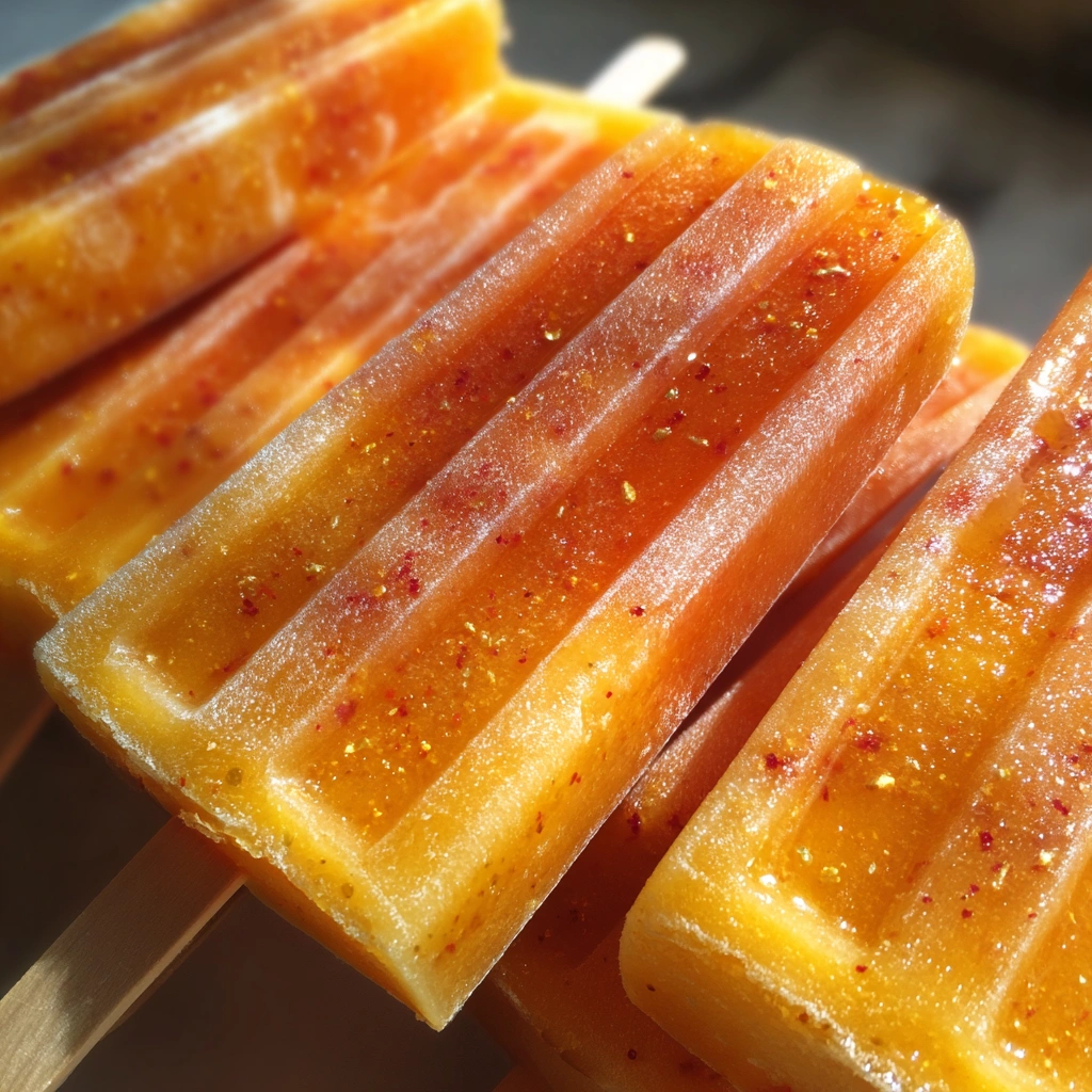 Clean Peach Popsicles