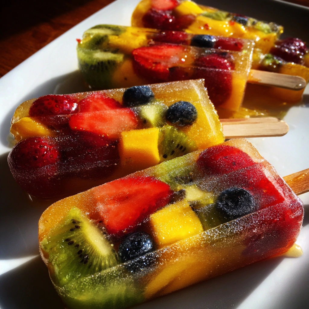 Frozen Coconut Water Fruit Pops