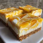 Frozen Mango Cheesecake Swirl Bars
