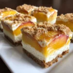 Frozen Peach Yogurt Cheesecake Bars