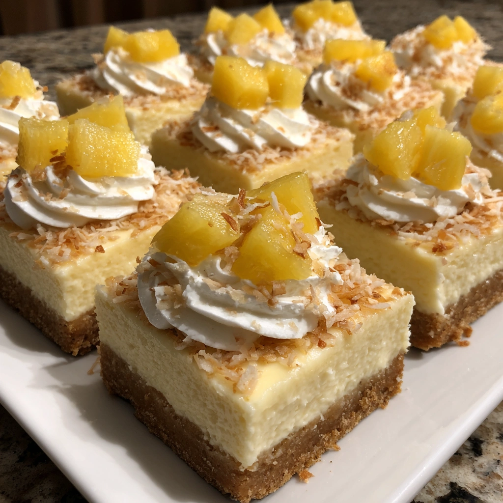 Frozen Pineapple Cheesecake Squares
