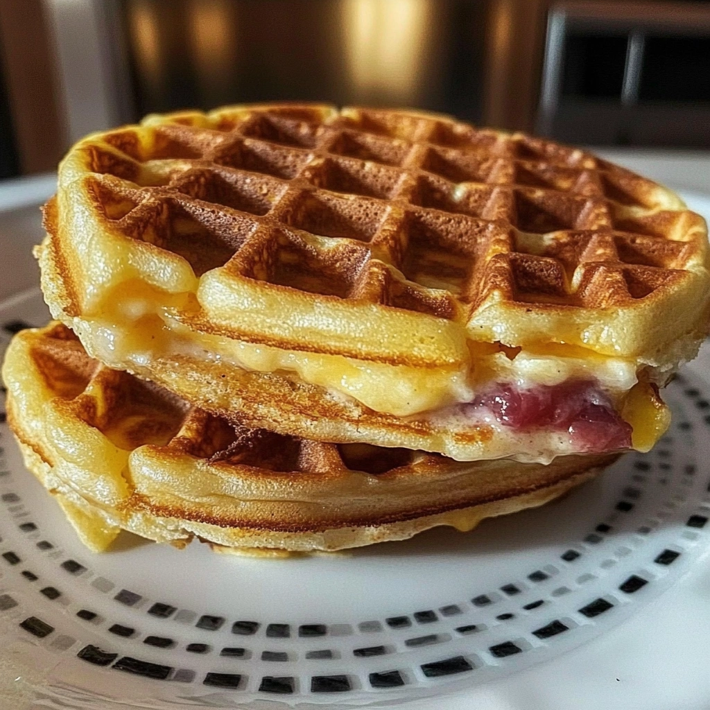 Frozen Waffle Sweet Breakfast Sandwich